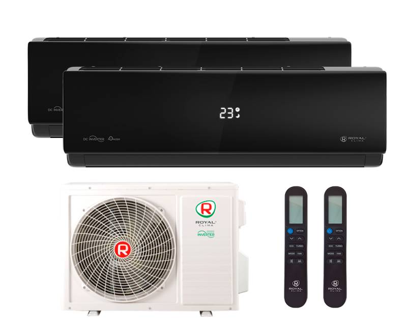 Мульти-сплит система Royal Clima RCI-ANF09HN X 2 / 2TFM-14HN/OUT Attica Nero