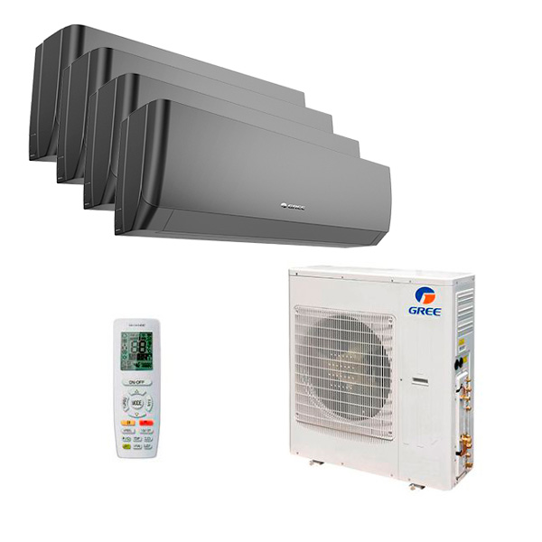 Мульти-сплит система GREE GWH09AGCXB-K6DNA4F/I X 4 / GWHD(36)NK6LO(LCLH) Pular Black